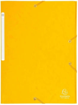 Exacompta 25x Sammelmappe + Gummizug 3 Klappen Karton 425g A4 MAXI Gelb (17106H)