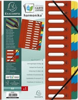 Exacompta 55245E, Exacompta Ordnungsmappe Harmonika 55245E, 1-24, rot, A4, 24 F&auml;cher