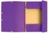 Exacompta 25x Sammelmappe + Gummizug 3 Klappen Karton 355g/m2 A4 Violett (55408E)