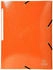 Exacompta 25x Sammelmappe + 3 Klappen Gummizug MAXI Karton 425g A4 Orange (55836E)