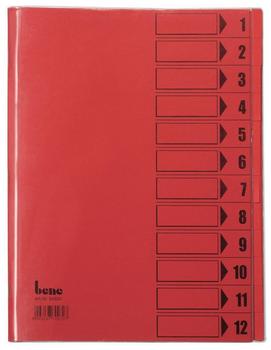 BENE Ordnungsmappe 12 Fächer rot (84800RT)