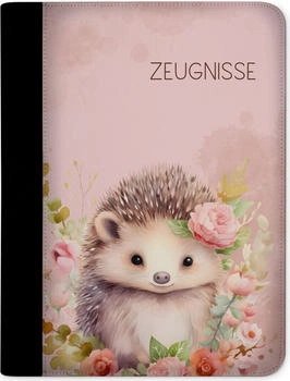 CreaDesign Zeugnismappe/Dokumentemappe mit 10 Klarsichthüllen (24x31x1cm) Igel