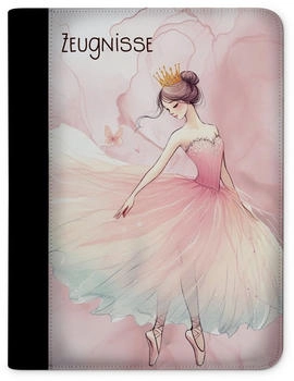 CreaDesign Zeugnismappe/Dokumentemappe mit 10 Klarsichthüllen (24x31x1cm) Ballerina