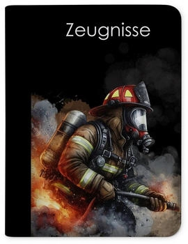 CreaDesign Zeugnismappe/Dokumentemappe mit 10 Klarsichthüllen (24x31x1cm) Feuerwehr Junge