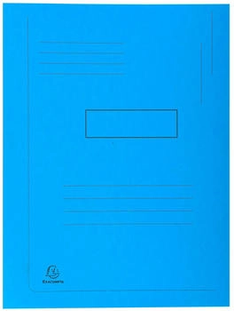 Exacompta 50x Aktenmappe + Index, 2 Klappen RC Kart., A4, Intensivblau, (445006E)