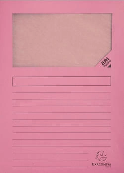 Exacompta 100 Fenstermappen, A4, 160g, plastikfrei - Rosa - (50156E)