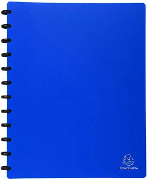 Exacompta 4x Sichtmappe aus PP 800µ, 30 herausnehmbare Hüllen, A4, Blau, (86362E)