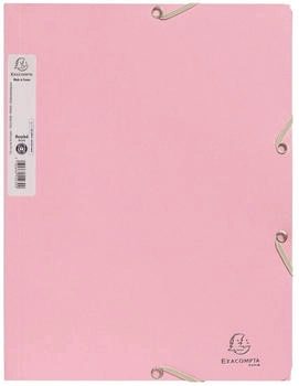 Exacompta 25x Sammelmappe A4 RCkarton 400g/m2, AutentiK - Bonbonrosa - (55234E)