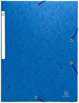 Exacompta 25x Sammelmappe + Gummizug 3 Klappen Karton 600g A4 MAXI Blau (55952E)