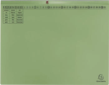Exacompta 25x Exaflex, Kanzlei Hängehefter, 1x Abheft, Rechts, Grün, (370225B)