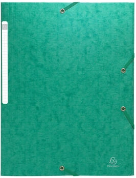 Exacompta 25x Sammelmappe + Gummizug 3 Klappen Karton 600g A4 MAXI Gr&uuml;n (55953E)