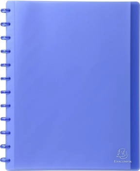 Exacompta 4x Sichtmappe aus PP 800µ, 30 herausnehmbare Hüllen, A4, Blau, (86352E)
