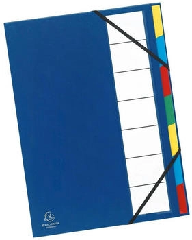 Exacompta 6x Ordnungsmappe Deckel 3mm Gummizug 7 Fächer A4 sortiert (55320E)