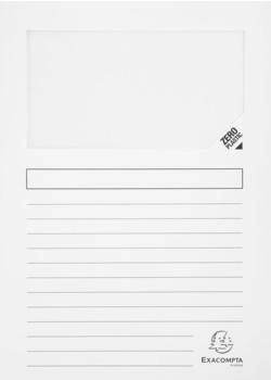 Exacompta 100 Fenstermappen, A4, 160g, plastikfrei - Weiß - (50151E)