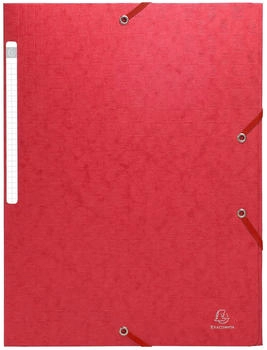 Exacompta 25x Sammelmappe + Gummizug 3 Klappen Karton 600g A4 MAXI Rot (55955E)