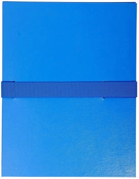 Exacompta 10x Dokumentenmappe dehnbar 1 Klappe Balacronbezug A4 Blau (622E)