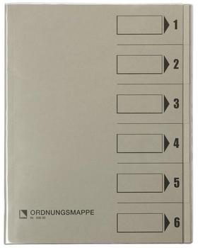 BENE Ordnungsmappe 6 Fächer grau (83600GR)