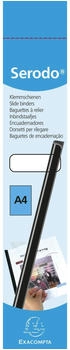 Exacompta 25er Pack Serodo Klemmschienen 12 mm DIN A4 bis zu 120 Blatt schwarz (129781E)