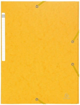 Exacompta 25x Sammelmappe + Gummizug 3 Klappen Karton 600g A4 MAXI Gelb (55959E)