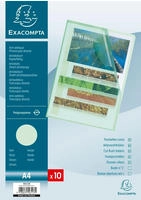 Exacompta 56113E 10x Packung mit 10 Aktensichth&uuml;llen aus genarbtem PP 120&mu;,...