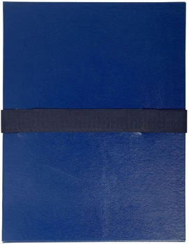 Exacompta 10x Dokumentenmappe dehnbar 1 Klappe Balacronbezug A4 Dunkelblau (626E)