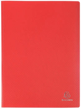 Exacompta 20x Sichtmappe PP 500&micro; + 20 glatten H&uuml;llen transluzent A4 Rot (8825E)