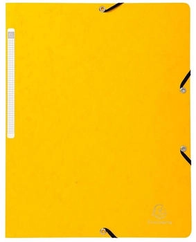 Exacompta 25x Eckspannmappe + Gummizug ohne Klappen, Karton, A4, Gelb, (5519E)