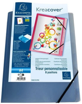 Exacompta 10x Eckspann-Ordnungsmappe 3 Klappen A4 sortiert (55380E)