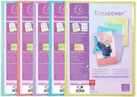 Exacompta 5859E 10x Sichtmapppen A4, PP, 50 H&uuml;llen, Kreacover Pastell - Farben
