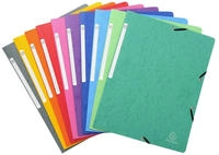 Exacompta 50x Eckspannmappe + Gummizug ohne Klappen, Karton, A4, sortiert, 5510E