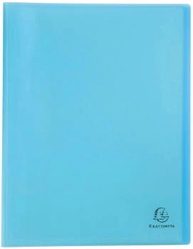 Exacompta 10x Sichtmappe A4 mittelfestem PP, 40 H&uuml;llen, Pastellblau, (88472E)
