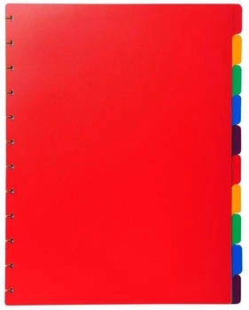Exacompta 10x Register für Prospekthüllen PP 300µ 10-teilig A4 Maxi (86003E)