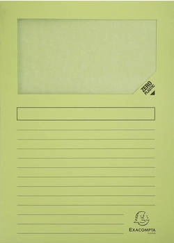 Exacompta 100 Fenstermappen, A4, 160g, plastikfrei - Hellgrün - (50153E)