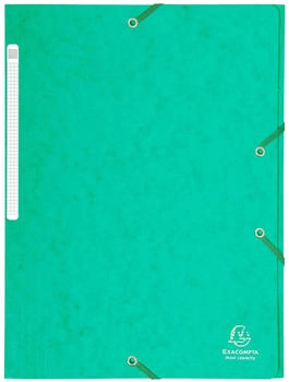 Exacompta 25x Sammelmappe + Gummizug 3 Klappen Karton 425g A4 MAXI Grün (17103H)