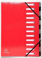 Exacompta 53925E, Exacompta Ordnungsmappe Iderama A4 12 F&auml;cher Karton rot
