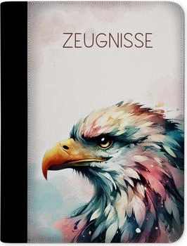 CreaDesign Zeugnismappe/Dokumentemappe mit 10 Klarsichthüllen (24x31x1cm) Adler