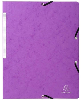 Exacompta 25x Eckspannmappe + Gummizug ohne Klappen, Karton, A4, Violett, (5568E)