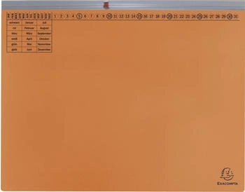 Exacompta 25x Exaflex, Kanzlei H&auml;ngehefter, 1x Abheft, Rechts, Orange, (370209B)
