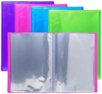 Exacompta 12x Sichtmappe PP 500&micro;, 30 H&uuml;llen, 24x32cm A4, sortiert, (86770E)