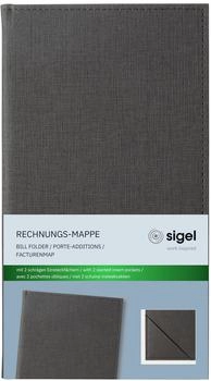 sigel Rechnungsmappe anthrazit mit Leinenstruktur (RM101)