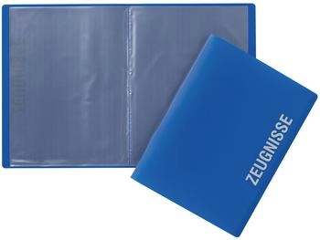PAGNA Zeugnismappe A4 blau mit 10 Hüllen (21008-07)