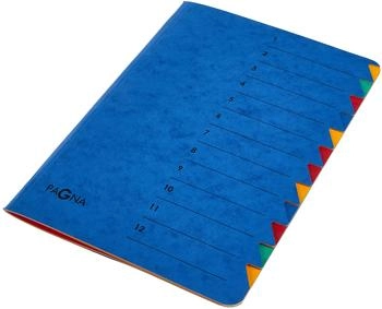 PAGNA Ordnungsmappe Easy A4 blau 12 Fächer Pressspankarton (24131-02)