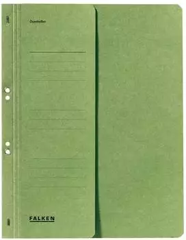 Falken Ösenhefter A4 Manila-RC-Karton 250g/qm halber Vorderdeckel Amtsheftung grün (80003858)
