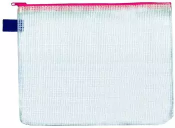 FolderSys Reißverschlussbeutel B6 transparent/rot (40405-80)