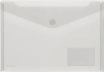 FolderSys Dokumententasche DIN A4 quer transparent mit Klettverschluss (40132-04)