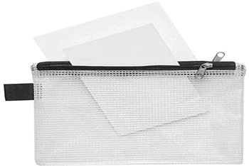 FolderSys Rei&szlig;verschlussbeutel A6 Doppelkammer transparent/schwarz (40446-30)