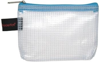 FolderSys Reißverschlussbeutel A7 transparent/blau 0,15 mm (40477-46)