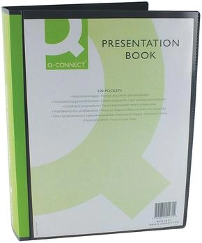 Q-CONNECT Sichtbuch Panorama A4 100 H&uuml;llen schwarz (KF01271)
