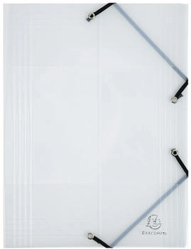 Exacompta Sammelmappe Crystal mit 3 Klappen und Gummizug, DIN A4 kristall (56742E)