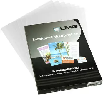 LMG Signaltechnologie 100 Laminierfolien glänzend für A7 80 micron (LMGA7-80)